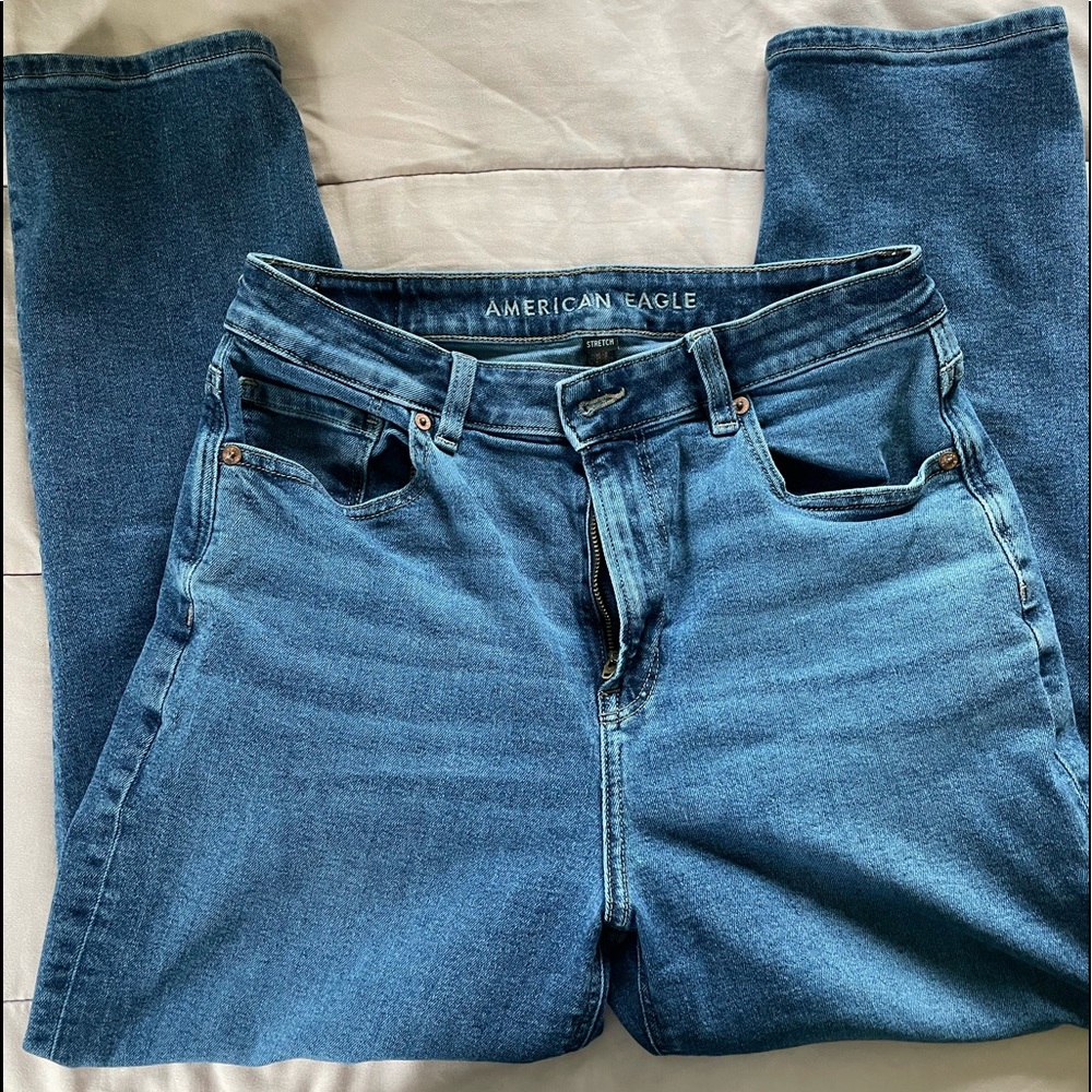 American Eagle high waisted cropped jeans